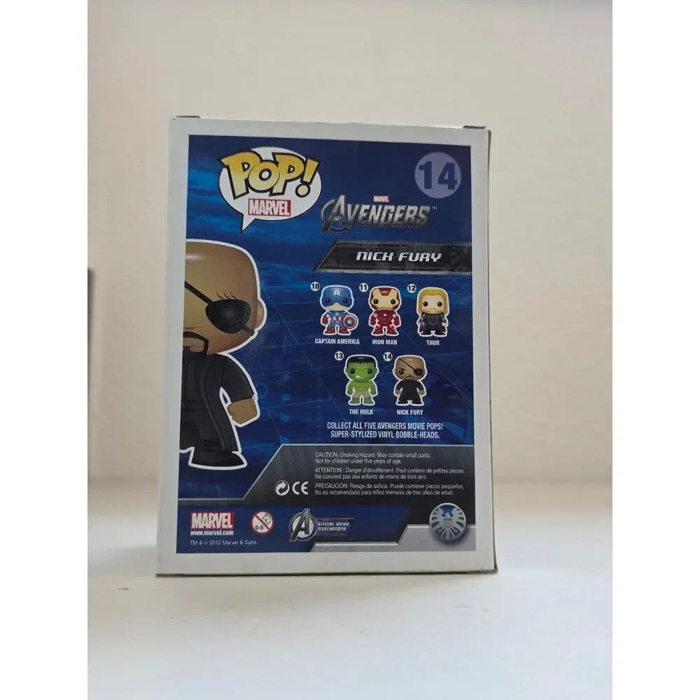 Funko POP, Marvel Nick Fury # 14, Avengers vinyl figure 2012 w/ protector box - Picture 3 of 7